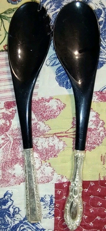 King Richard & Candlelight by Towle Sterling Silver 2 pc Mismatched Salad Set 