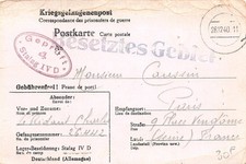 793939) DR Kriegsgefangenpostblg. 2. WK Stalag IVD Torgau nach Frankreich Paris