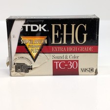 TDK Extra High Grade Sound And Color TC-30 VHS-C Cassette Tape For Camcorders