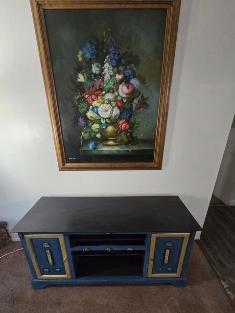 Gabinete rústico estilo victoriano francés vintage pintado a mano - Envío GRATIS Foto 4 de 4