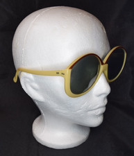 Vintage Cool-Ray 380 Brown over Tan Polaroid Oval Sunglasses Retro