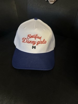 Certified Disney Girlie Hat Otto Brand White Blue Adjustable Snapback Cap