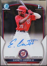 2023 Bowman Chrome - Chrome Prospect Autographs #CPA-EC Everett Cooper III NM