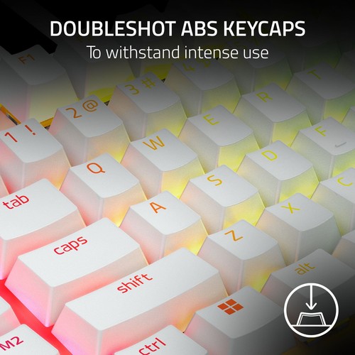 Razer BlackWidow V4 Pro - Mechanische Gaming Tastatur (Green Switch) Weiß US - Bild 7 von 8