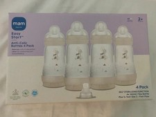 MAM Anti-Colic Baby Bottles X4 Pack 260ml 2+Months