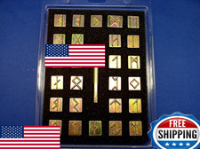 Tandy Leather Runic Celtic Alphabet Stamp Set 3/4" w/ Handle Craft Tool