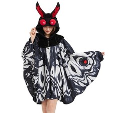 YUTCOTC Unisex Mothman Costume Mothman Hooded Halloween Costumes Party Cape C...