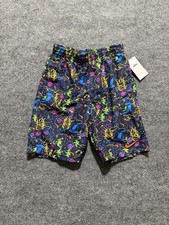 BOYS XL NIKE Navy Multi-Color SEA FRIENDS LAP 9" VOLLEY SWIM SHORTS NEW NWT