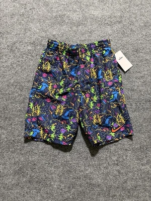 BOYS XL NIKE Navy Multi-Color SEA FRIENDS LAP 9" VOLLEY SWIM SHORTS NEW NWT - Image 1 of 4