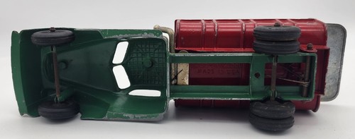 Vintage Hubley Kiddie Toy 9" Dump Truck Metal Green Red 1950s USA 476 - Picture 15 of 18