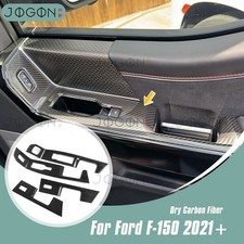 Real Carbon Fiber Interior Door Button Panel For Ford F-150 Lariat Raptor 2021 Real Carbon Fiber Interior Door Button Panel For Ford F-150 Lariat Raptor 2021