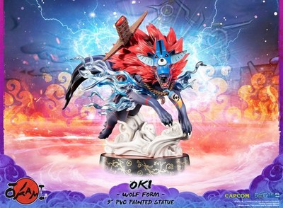FIRST 4 FIGURES Okami Oki (Wolf Form) PVC Collectible Statue Figure NEW SEALED