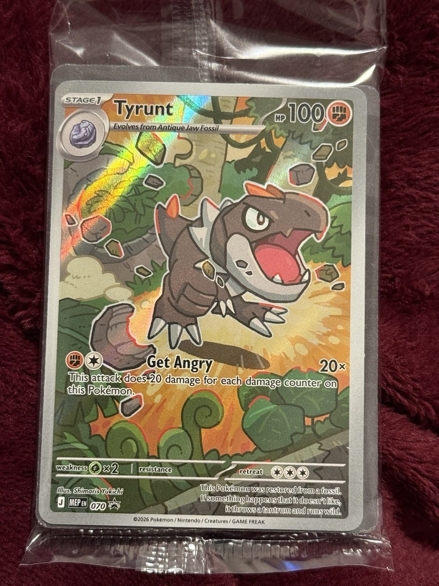Pokémon Tyrunt 070 Holo Stamped Get Angry 100 HP English Card 2026
