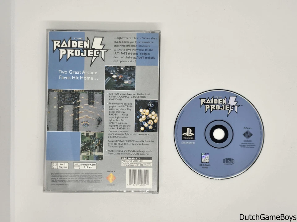 Playstation 1 / PS1 - The Raiden Project  + Reg. Card - Longbox - USA - Image 2 of 3