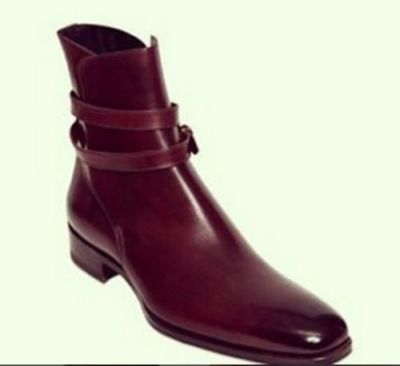 Herren Handgefertigt Stiefel Chelsea Reines Leder Hohe Knöchel Reithose Leger Formell Schuhe