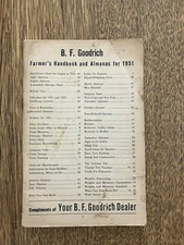 Vintage 1951 B.F. Goodrich Farmer's Handbook and Almanac