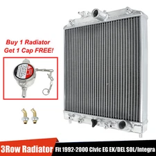 3 Row Aluminum Cooling Radiator For 1992-2000 Civic EG EK DEL SOL Integra AT/MT