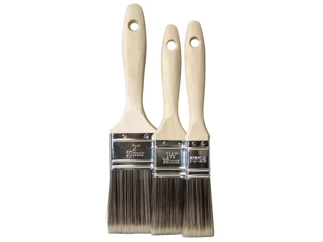 Faithfull 3 Piece Tradesman Synthetic Paint Brush Set 25mm 38mm 50mm FAIPBTSET3