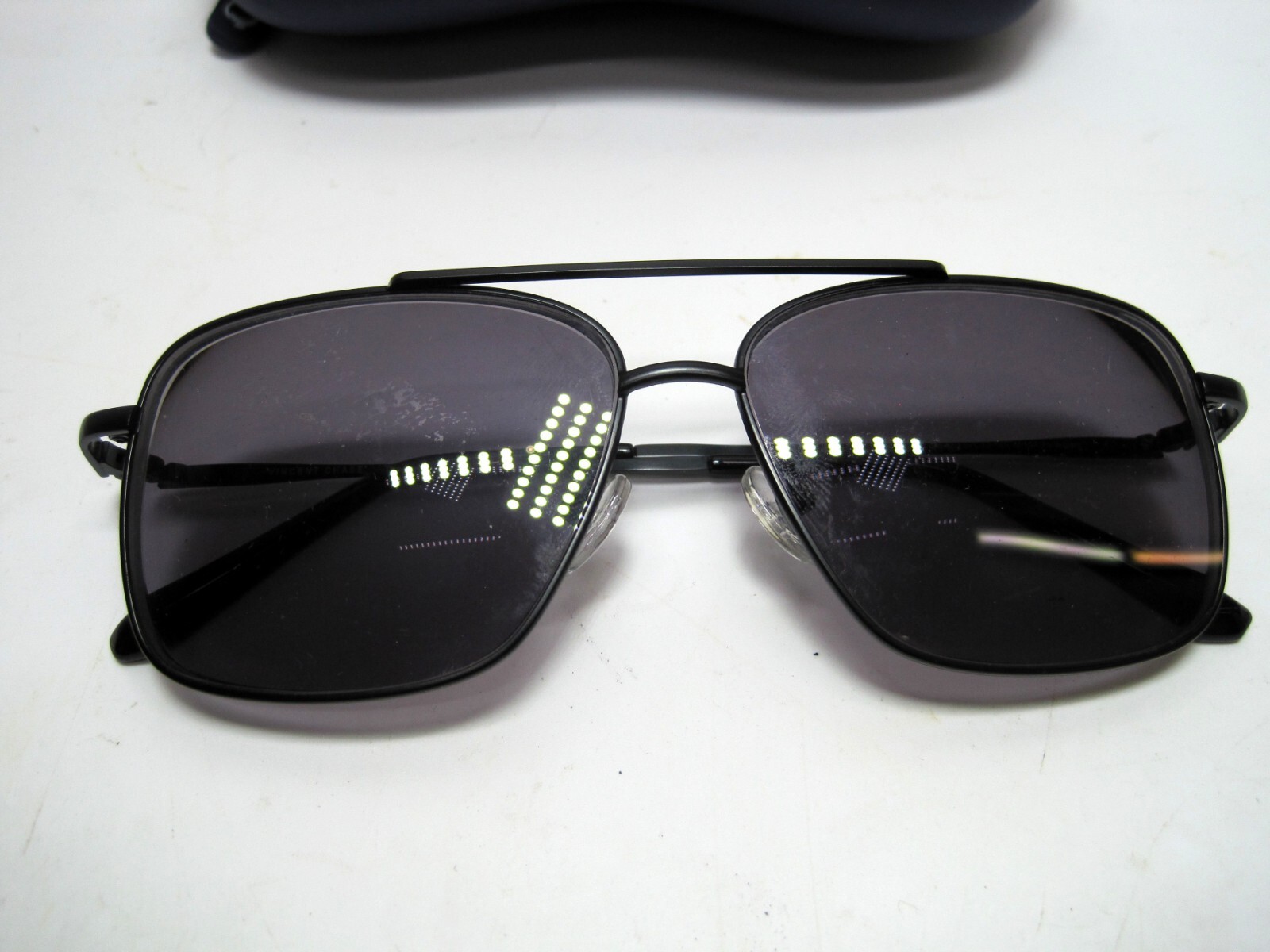 Black Solid Full Rim Square Vincent Chase Polariz… - image 5