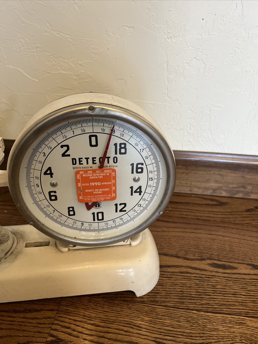 Detecto アンティークスケール オフホワイト VINTAGE DETECTO HARDWARE STORE COUNTER DOUBLE FACED SCALE | eBay