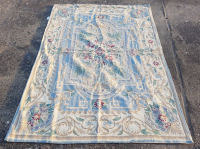Vintage Handgewebt Traditionell Kashmiri Multicolor Kelim Teppich Carpet 200x141 cm