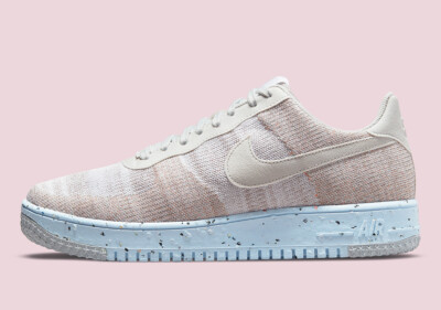 Nike Air Force Low Crater Flyknit Recycle White Blue Pink DC4831