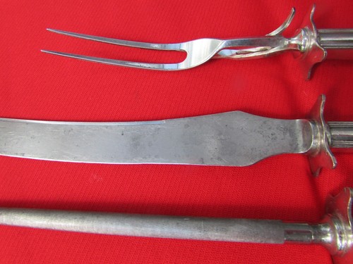 1904 Orient aka Venice Pattern 3 Piece Carving Set Holmes & Edwards Silver Plate - Picture 2 of 12