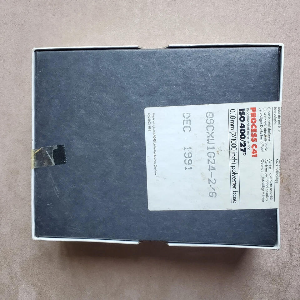 Ilford XP1 4"X5" Unopened box EXPIRED  12/91 Rawstock ORIG OWNER No Sheet Coun - Image 4 of 4