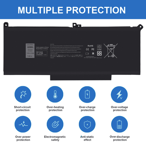 F3YGT Battery For Dell Latitude 12 13 14 E7280 E7480 7480 7490 7380 7390 DM3WC - Picture 4 of 12