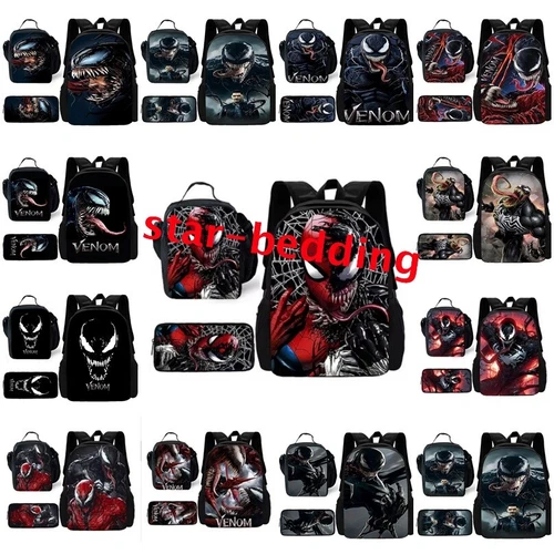 Kids Marvel Venom School Backpack Bags Insulated Lunch Bag Pencil Case Set Gift* - Picture 4 of 31
