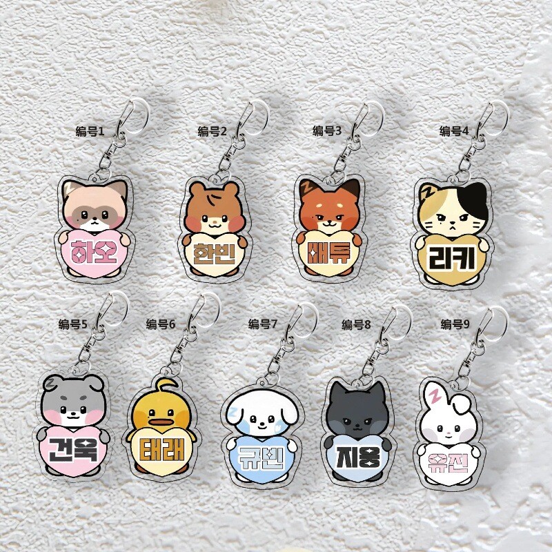 Kpop ZB1 Cartoon Bag Charm Keychain Keyring ZEROBASEONE Zhang Hao