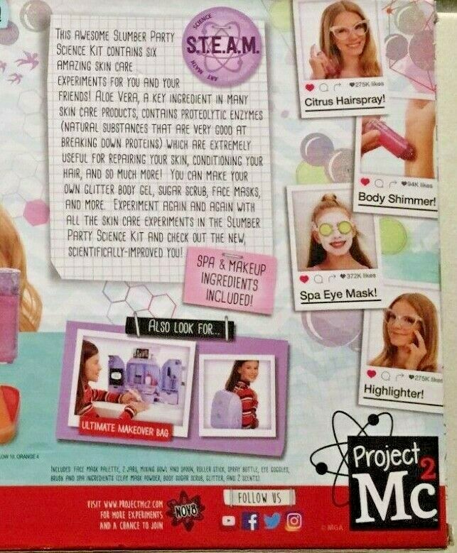 mc2 slumber party science kit