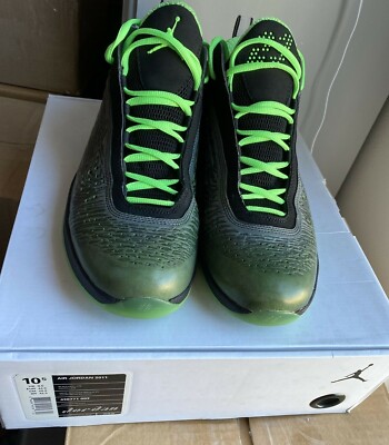 Size 10.5 - Air Jordan 2011 Warrior Pack Black/Neo Lime DS  display picture 2
