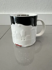 Starbucks Mug Los Angeles 3D Relief City Collector Series 2012 Skyline White