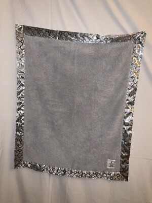 Little Giraffe Chenille Baby Blanky - Silver Soft Security Blanket 14x14 Inches - View #9