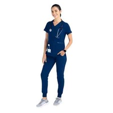 Contego Active Stretch Navy Scrub Set - Size Small - NWT