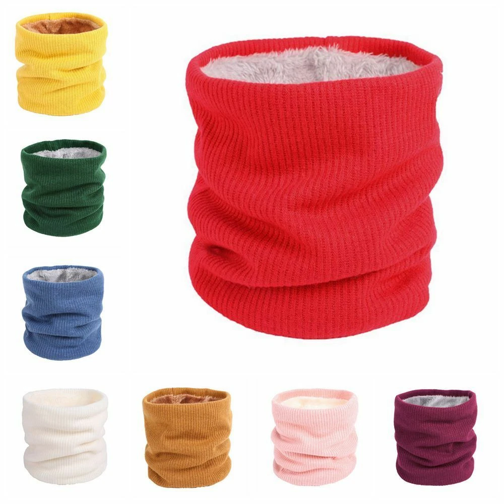 New Winter Men Women Knitted Thermal Fleece Neck Warmer Snood Scarf Ski Wear Hot