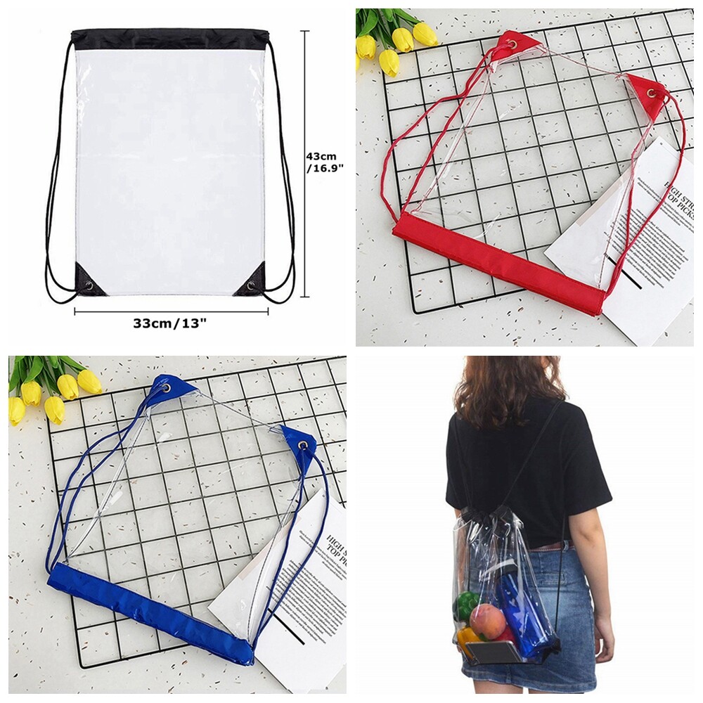 Waterproof Drawstring Clear Drawstring Bags Near Me Clear