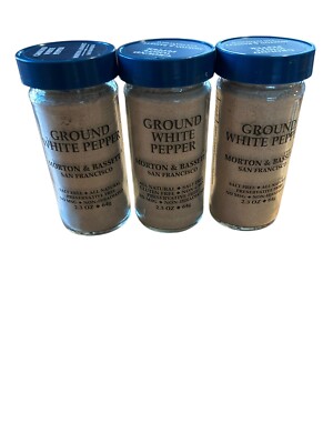Pepper White Ground  2.3 Oz Lot Of 3 By Morton & Bassett Best By 2/27