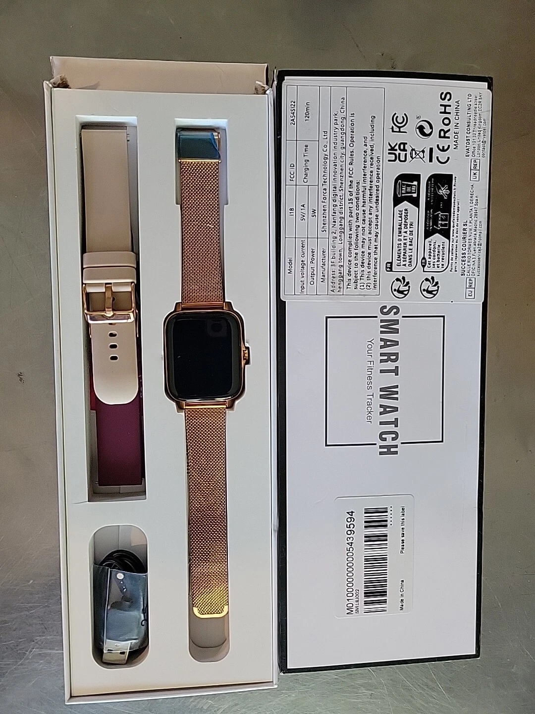 Smart Watch Fitness Tracker with Heart Rate Monitor Pedometer Model I18