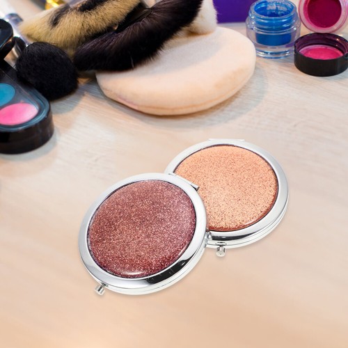 2 Pcs Portable Makeup Mirror Miss Travel Daily Use Hand Adorable - Picture 9 of 12