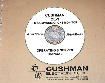 Cushman CE-3, CE3 FM Communications Monitor Operating & Service Manual