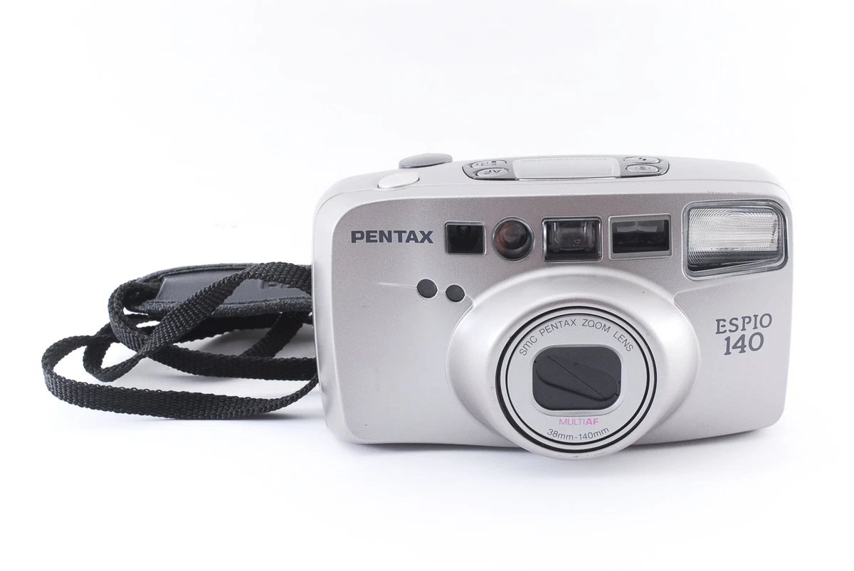 Pentax ESPIO 140 Silver 35mm Point & Shoot Film Camera From JAPAN [Near  Mint]