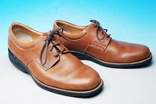 JOHNSTON MURPHY BROWN LEATHER OXFORDS COMFORT CASUAL SHOES MENS 9 M GREAT