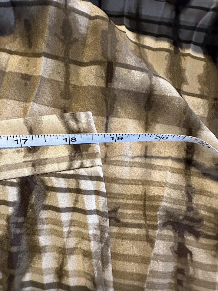 Falda Lisa Rinna para mujer beige más grande hasta la pierna estampada midi patrón de rayas nueva sin etiquetas Foto 3 de 4