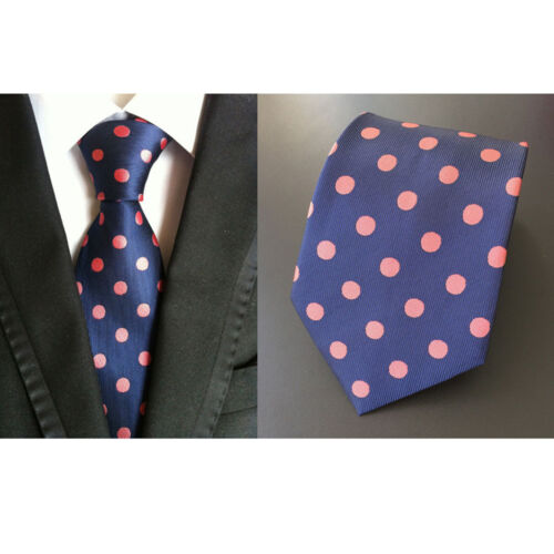 Men Polka Dots 8cm Wide Tie Jacquard Polyester Casual Formal Flower Necktie - Picture 2 of 27