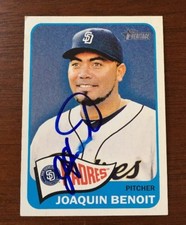 JOAQUIN BENOIT 2014 TOPPS HERITAGE AUTOGRAPHED SIGNED AUTO BASEBALL CARD 23