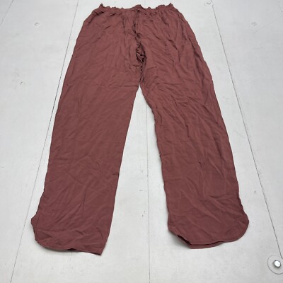 Tezenis Brick Red Piped Cloth Jogger Pants Women s Medium New Defect