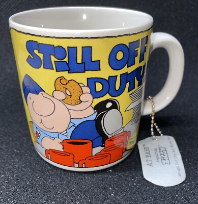 Ziggy Tom Wilson Vintage 1987 Coffee Mug STILL OFF DUTY with Hang Tag