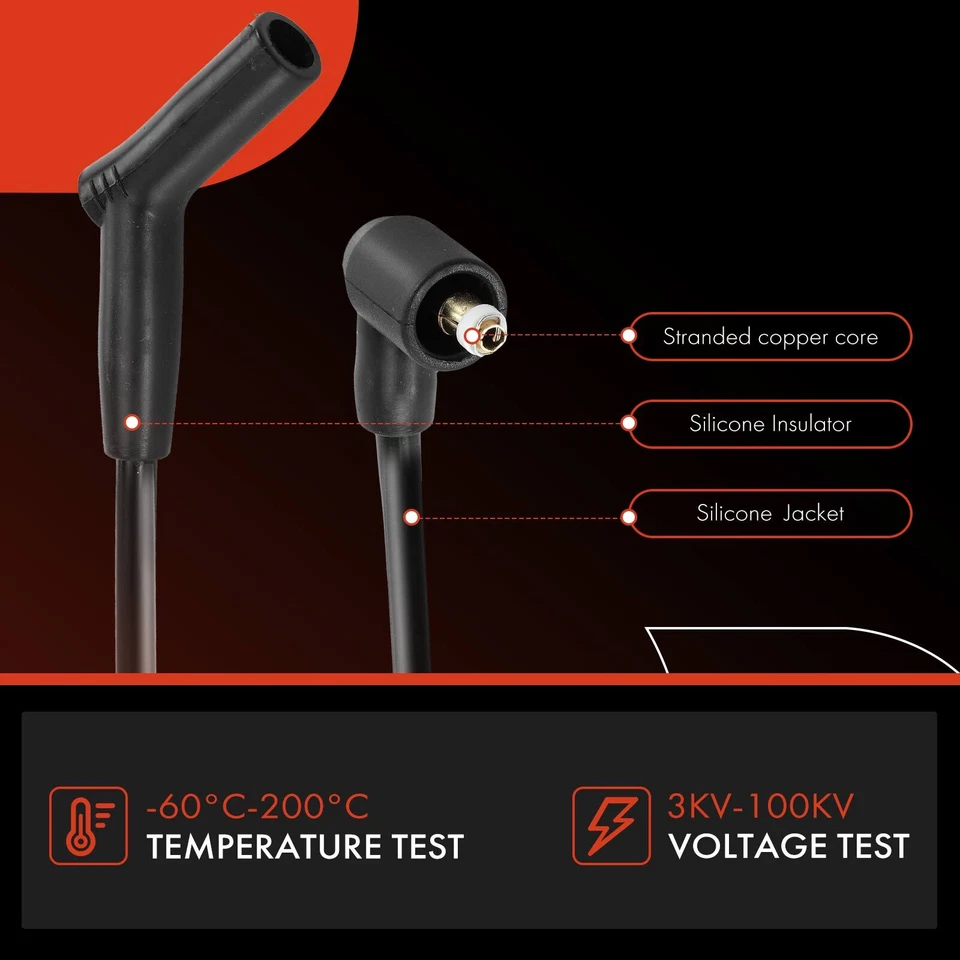 Juego de 8 cables de bujía para Land Rover Discovery 1999-2004 Range Rover 4,6 L 4,0 L Foto 4 de 4